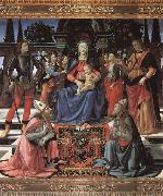 Domenicho Ghirlandaio, Thronende Madonna mit den Erzengeln Michael und Raffael sowie den Bischofen Zenobius and justus